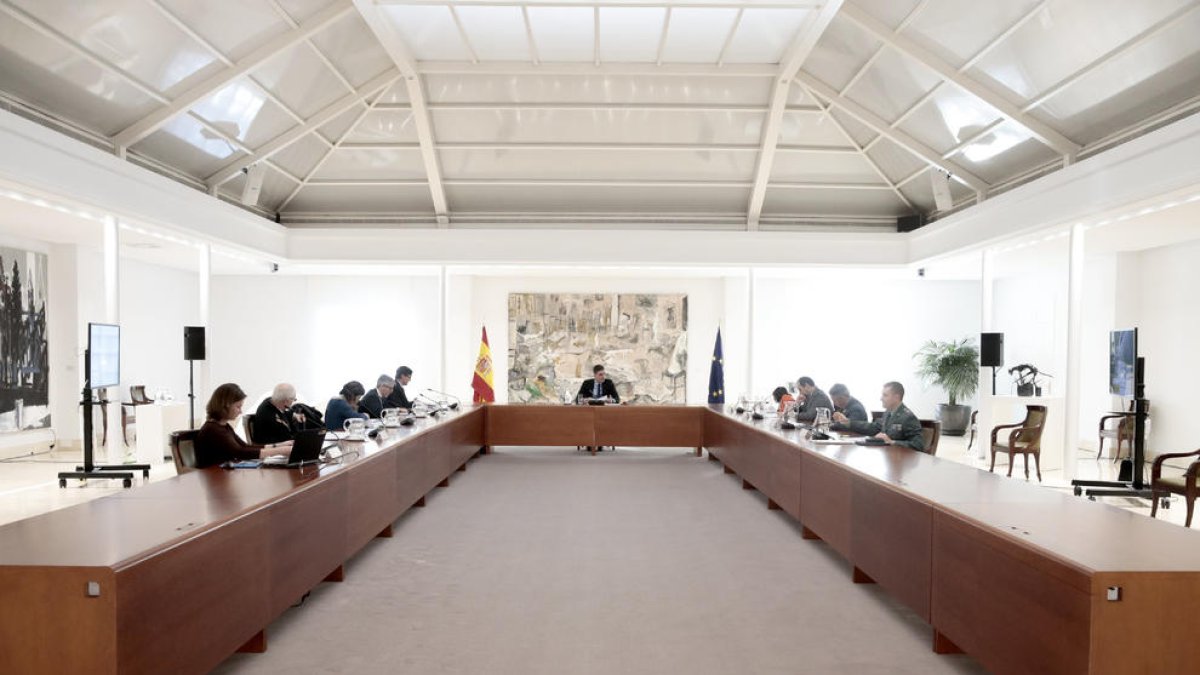 La reunió del comitè de gestió tècnic del coronavirus a Moncloa.