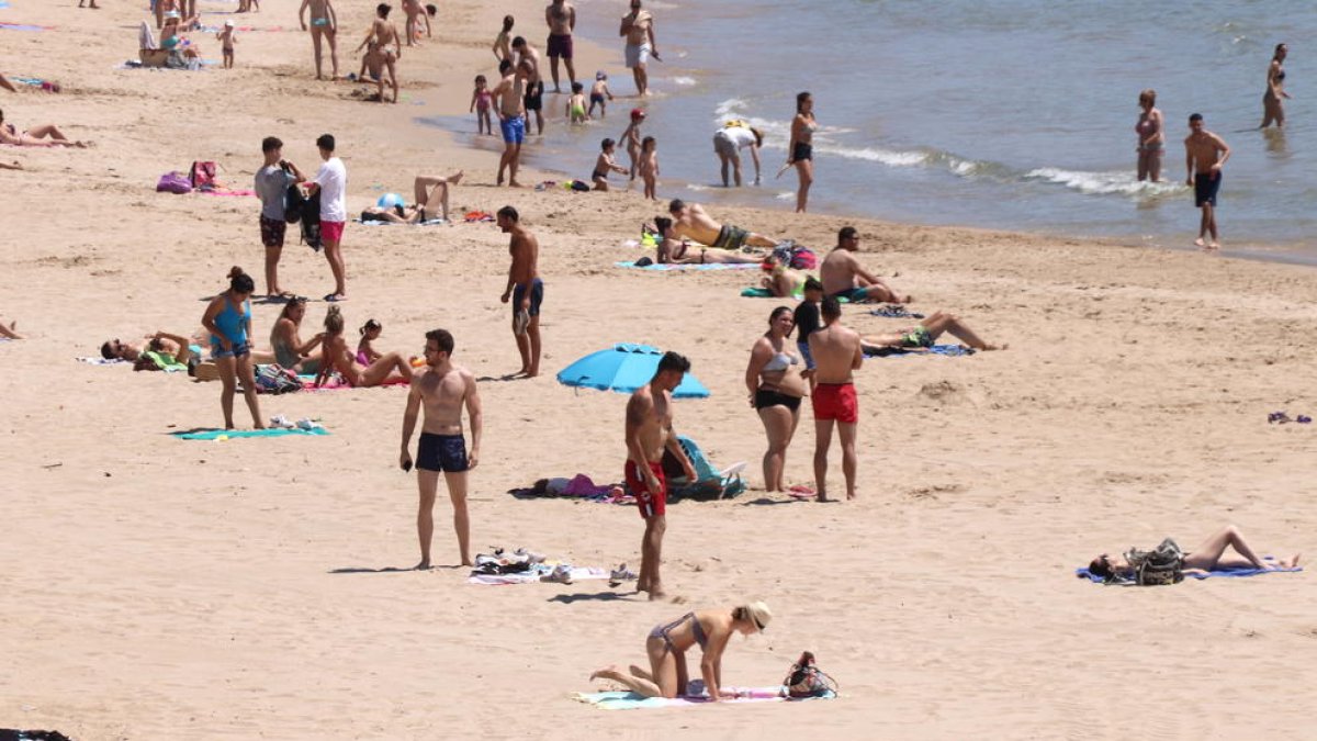 La playa de L'Arrabassada de Tarragona.