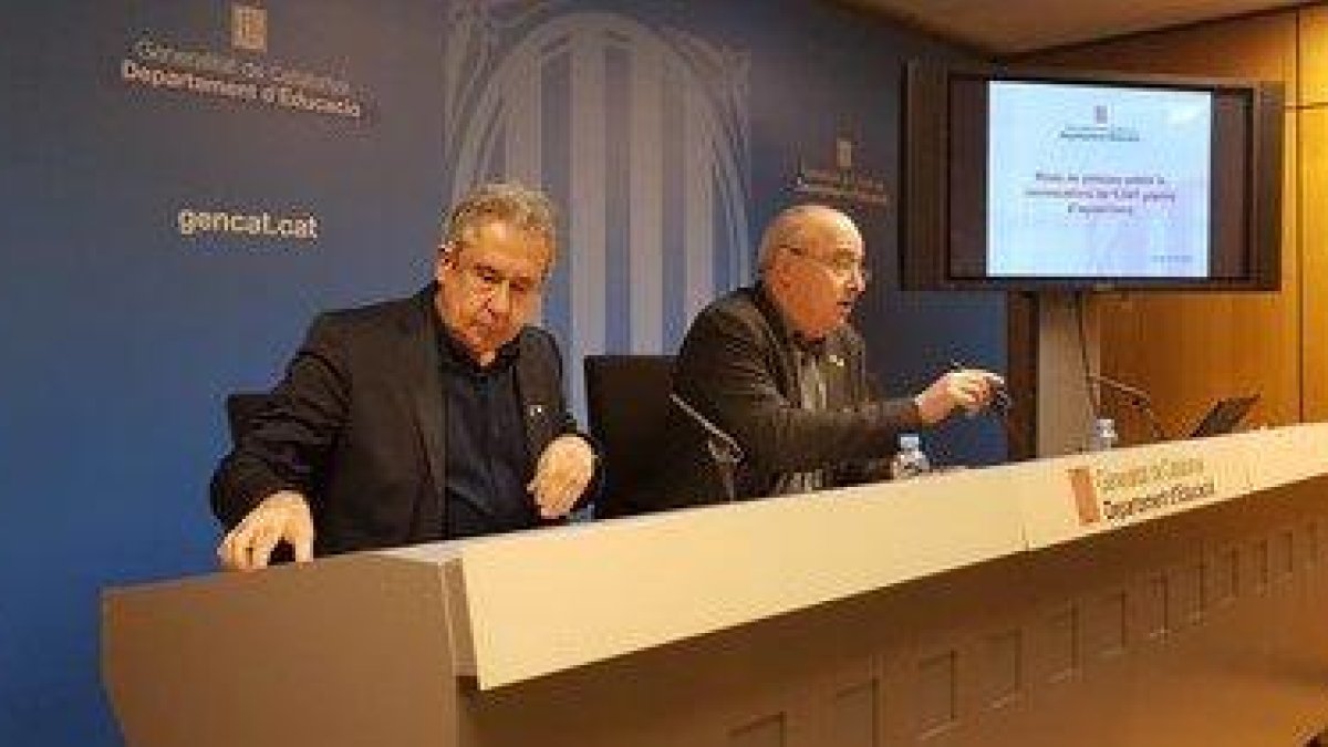 Josep Bargalló i Ignasi Garcia-Plata durant la roda de premsa.