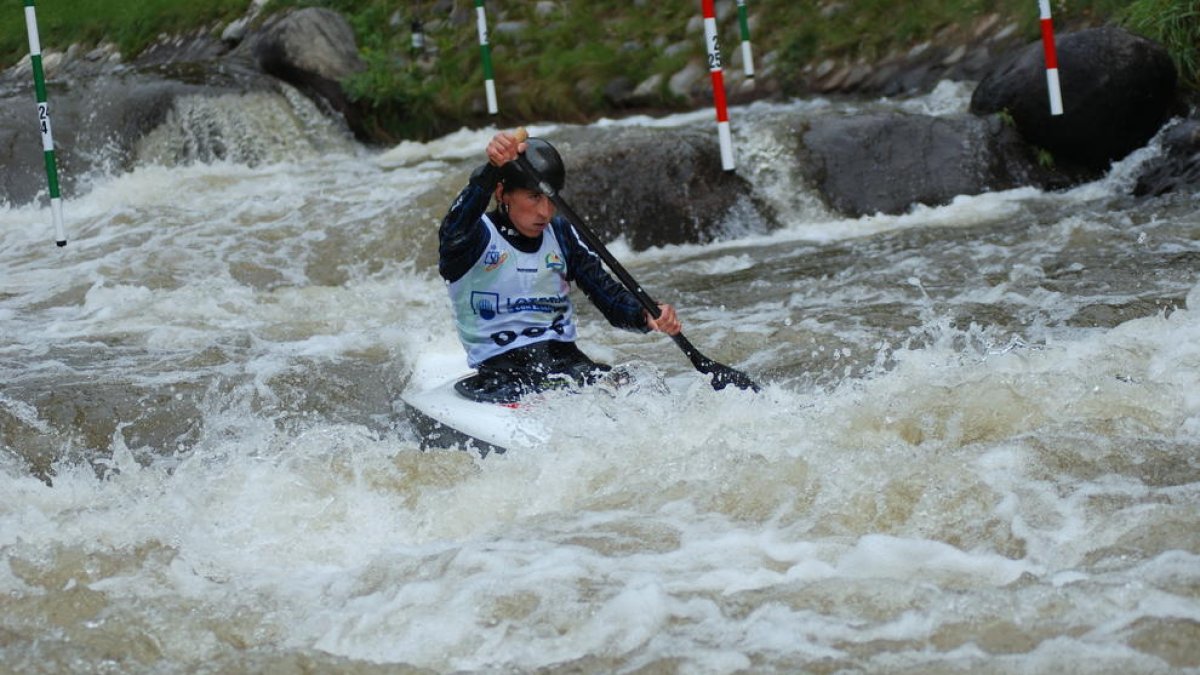 Núria Vilarrubla, durante su participación ayer en el selectivo disputado en el Parc del Segre.