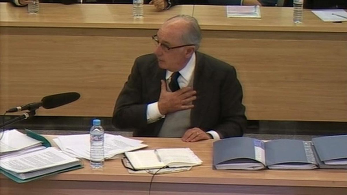 Imagen del expresidente de Bankia, ayer en su interrogatorio.