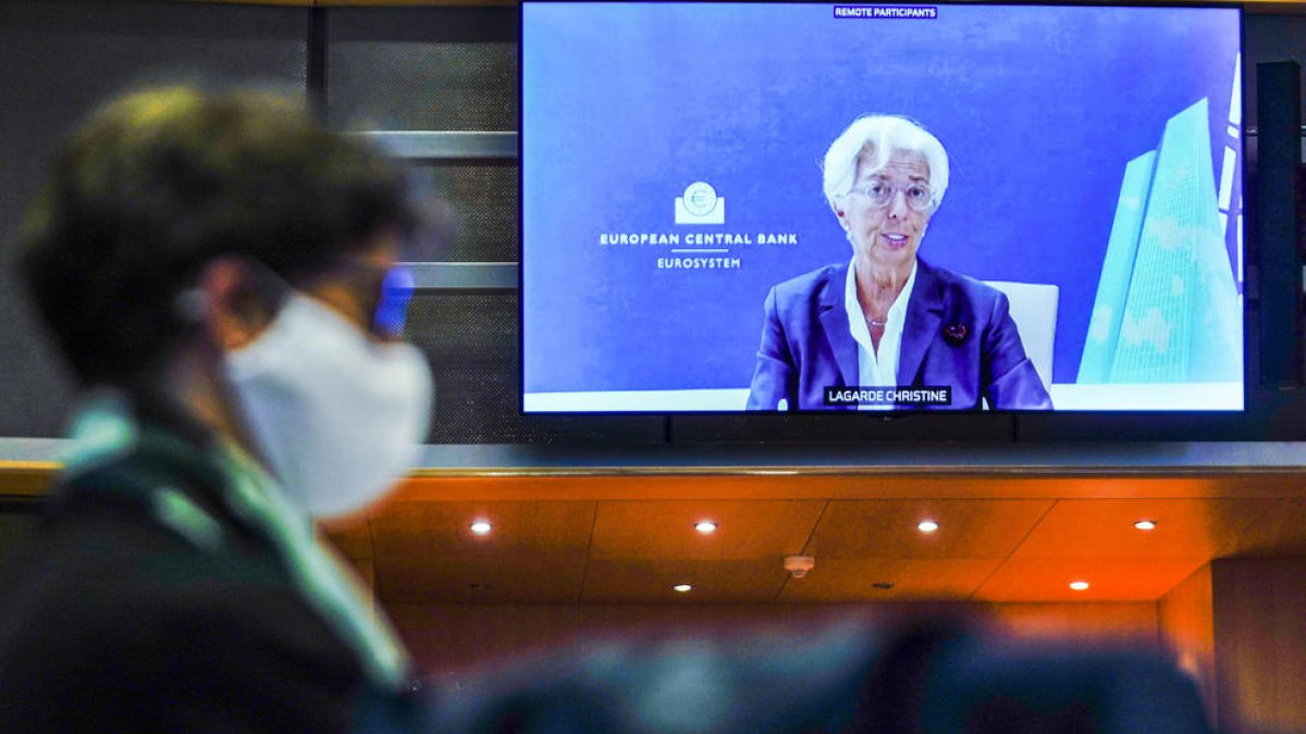 La presidenta del BCE, Christine Lagarde, en una imatge de dilluns.