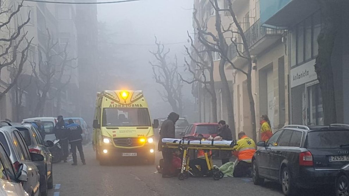 Herido leve un motorista accidentado en Lleida