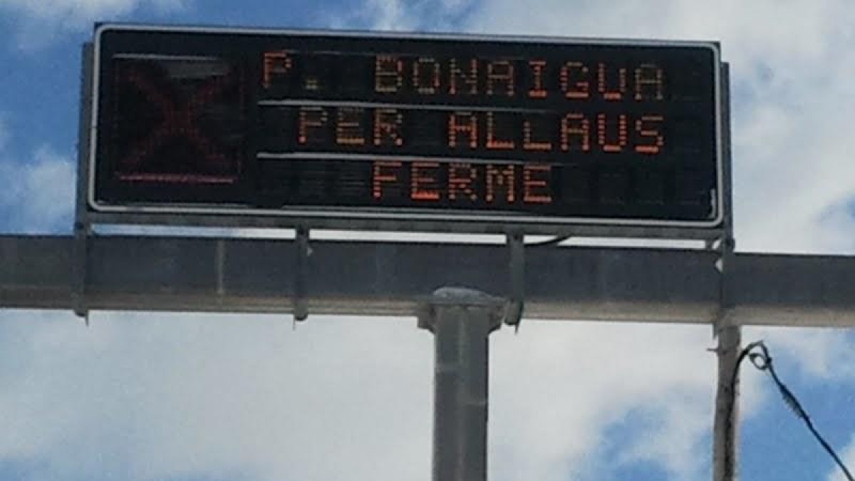 Imatge d'arxiu d'un cartell al Port de la Bonaigua.