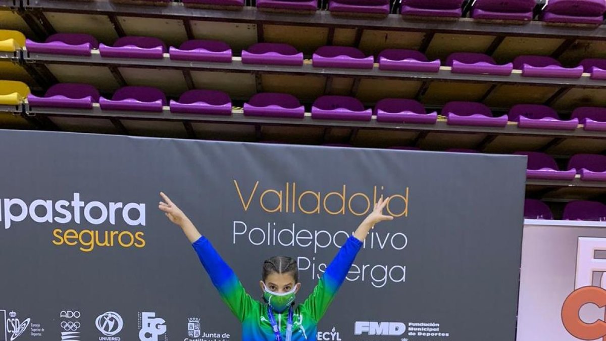 Mariona Sánchez, ayer con su medalla de bronce.