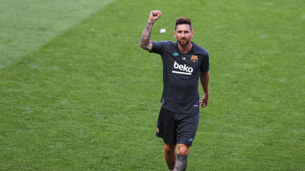 Leo Messi, en foto d’arxiu, té previst posar-se a les ordres de Koeman demà dilluns.