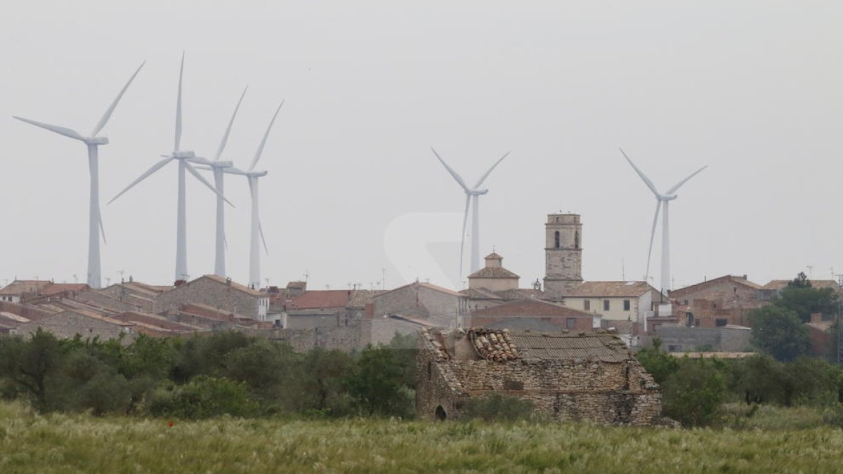 Molinos de viento en Almatret.