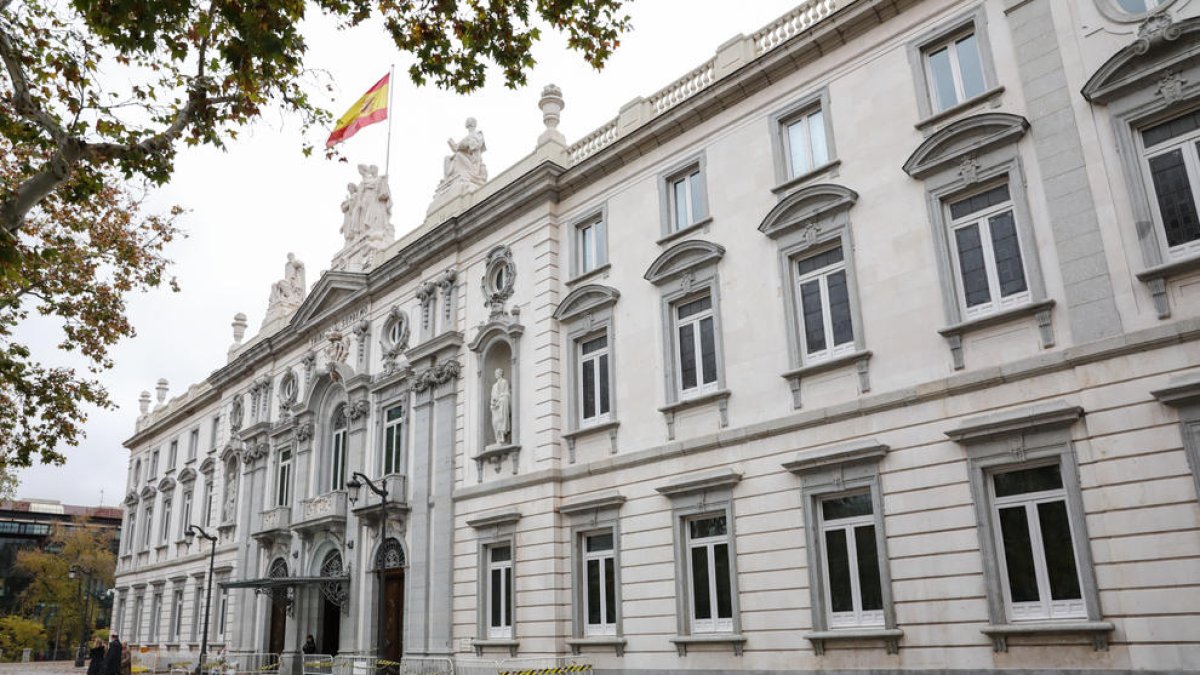 Imatge de la seu a Madrid del Tribunal Suprem, que acaba de fer pública la sentència.