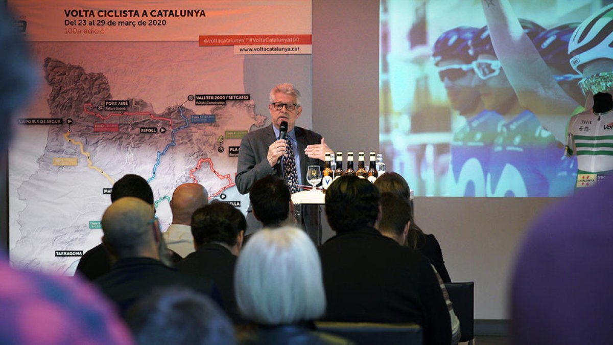 Rubèn Peris, ayer durante la presentación de los maillots de la Volta a Catalunya