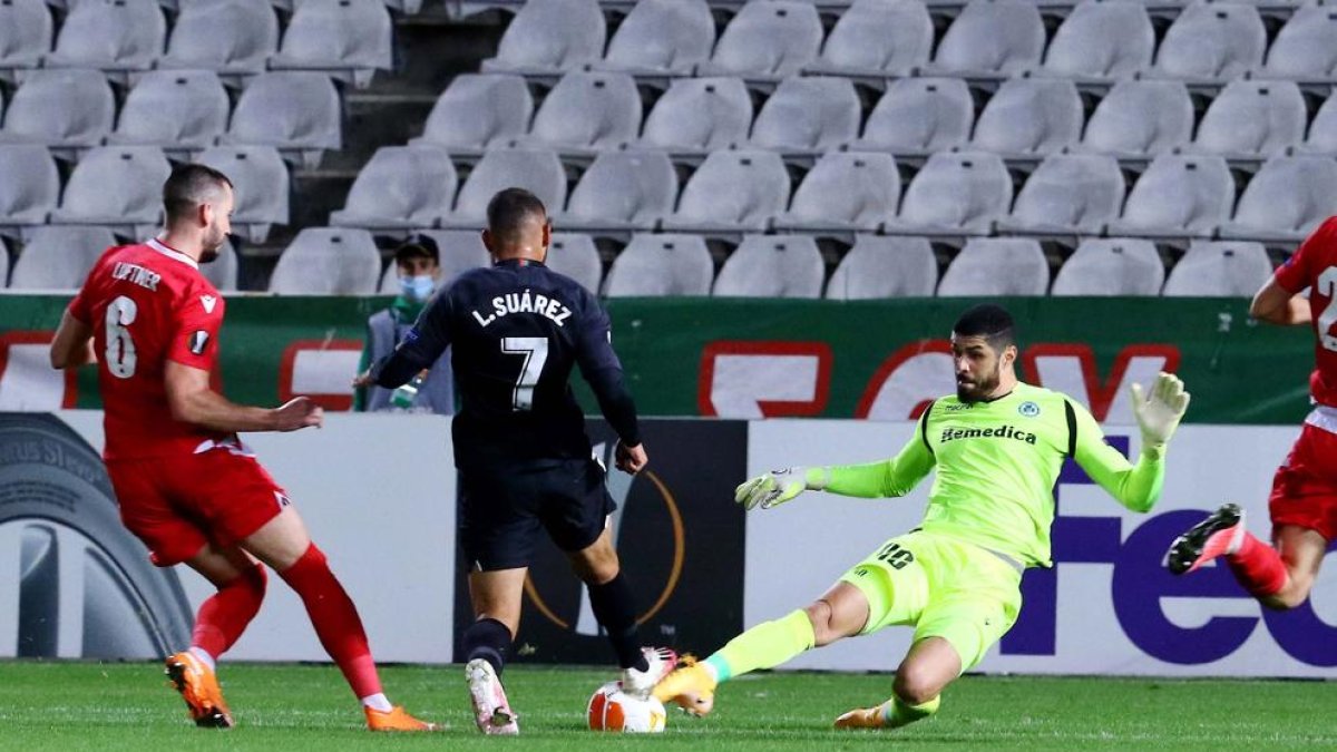 Luis Suárez va marcar el segon gol del Granada en el partit contra l’Omónia de Nicòsia.