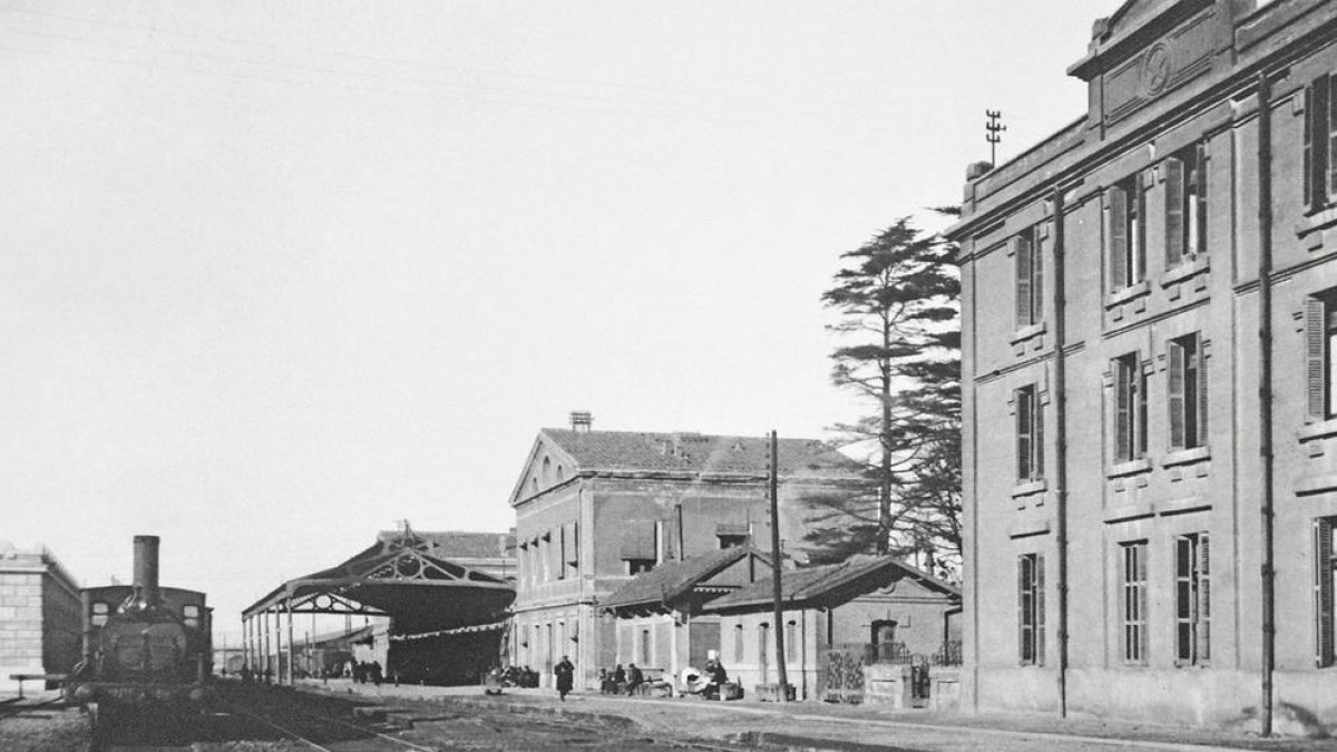 Imatge de l’antiga estació de Lleida el 1926.