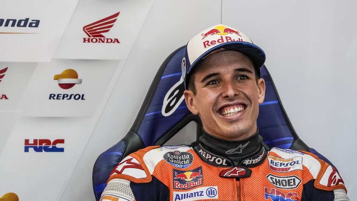Àlex Márquez, sonriente ayer en el circuito de Cheste.