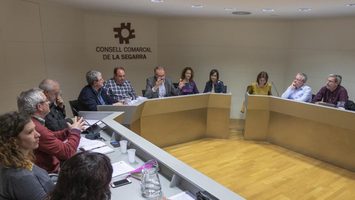 Imagen de un pleno del consell comarcal de la Segarra este mandato.