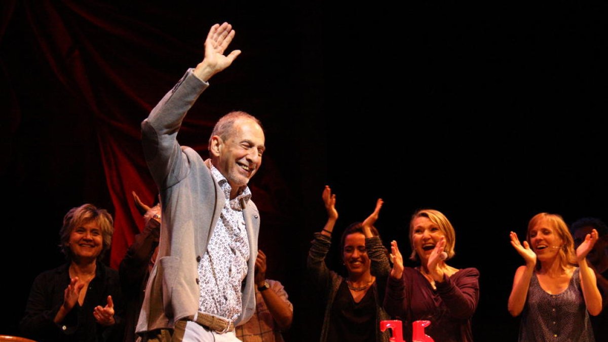 Homenaje a Benet Jornet en su 75 aniversario, en el Teatre Nacional de Catalunya en junio de 2015.