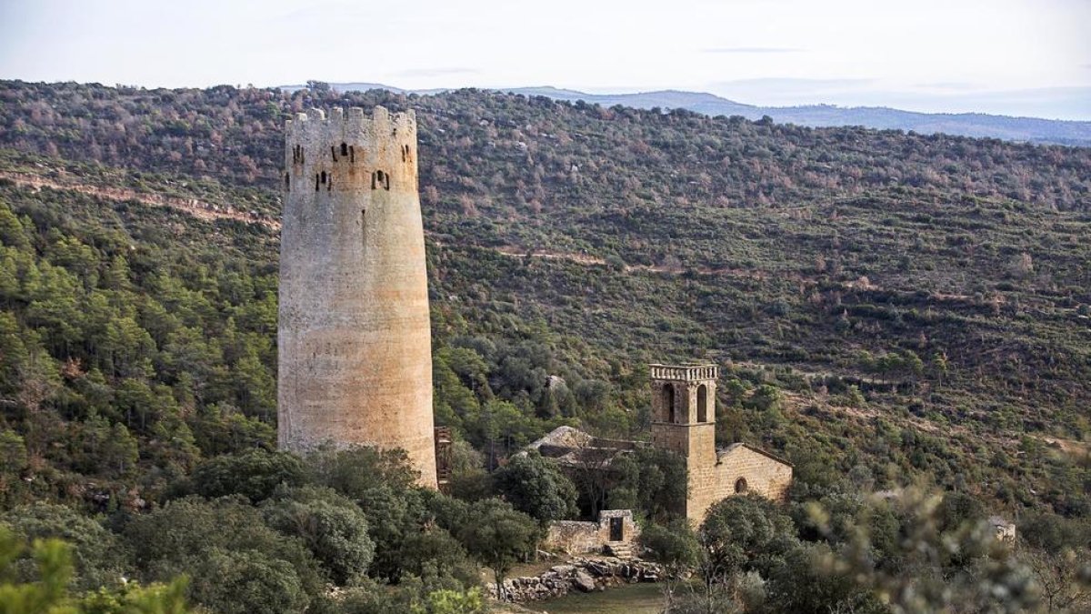 Imagen de la torre de Vallferosa, en Torà.
