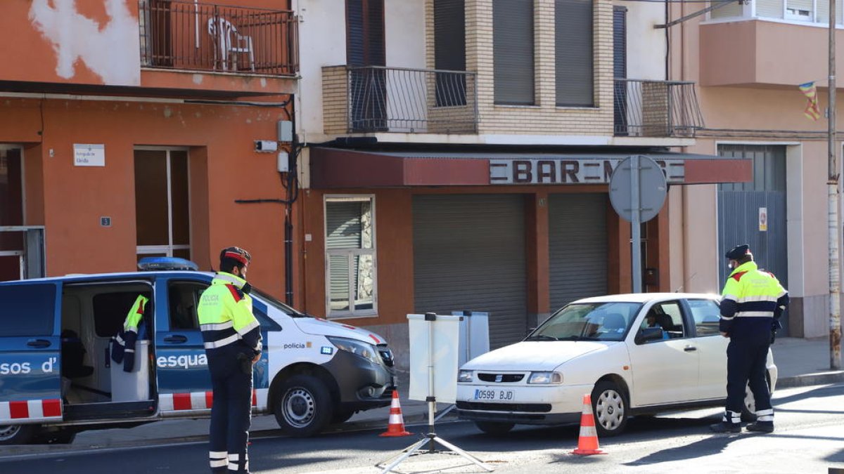 Un control de mobilitat dels Mossos d’Esquadra.