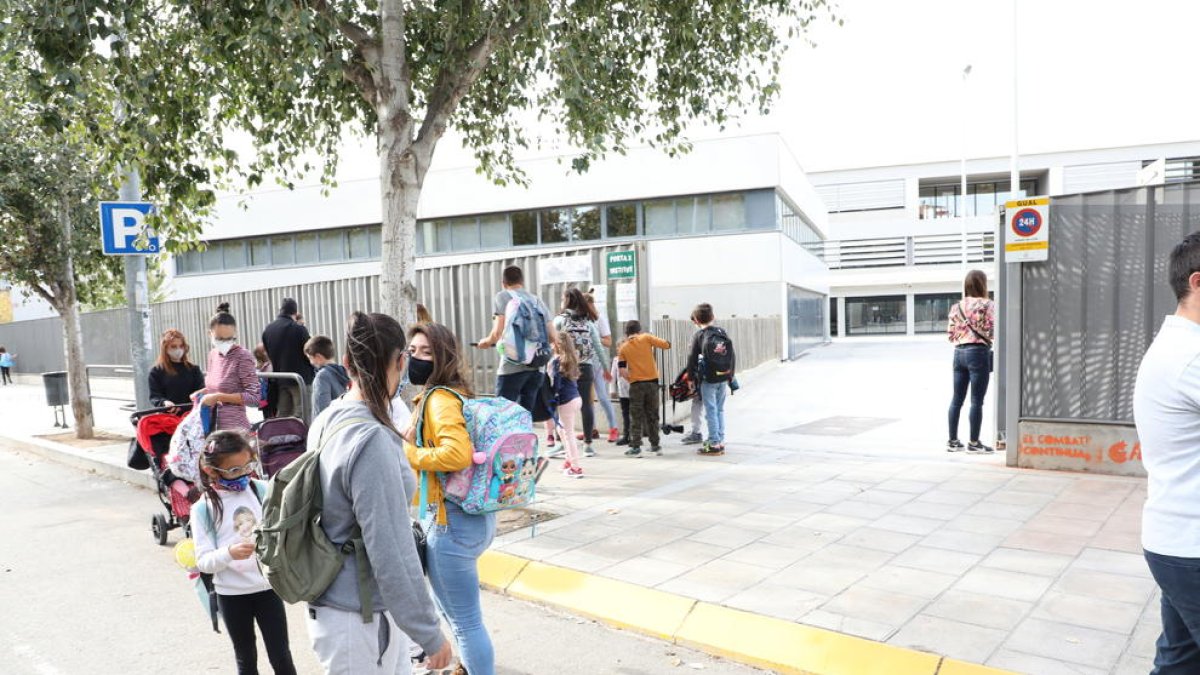 Imatge de la sortida de nens de l’escola La Mitjana de Lleida.