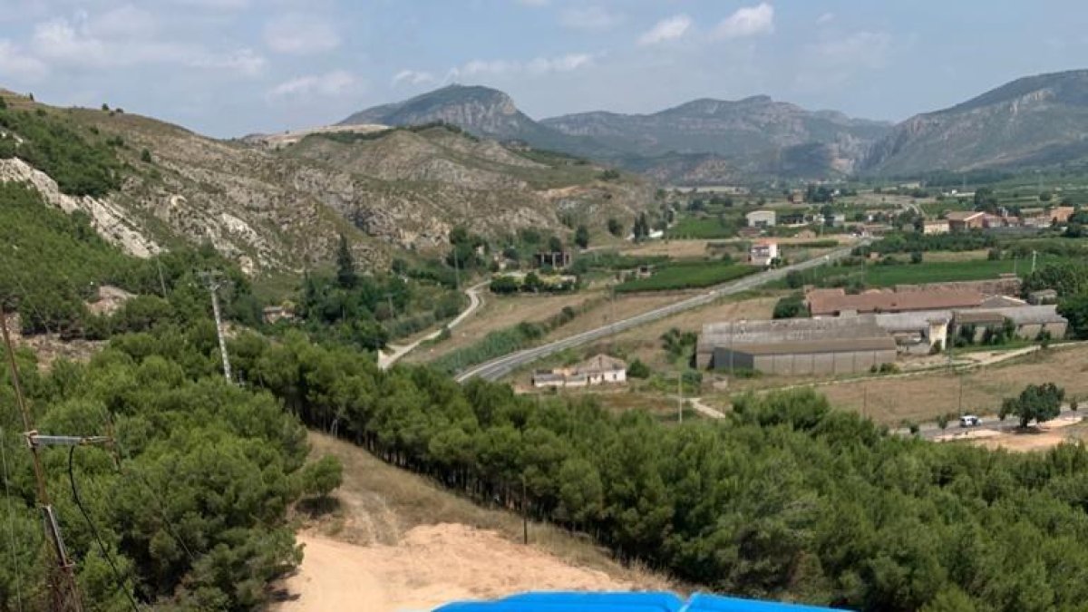 El depósito de agua donde han comenzado las obras de la red. 