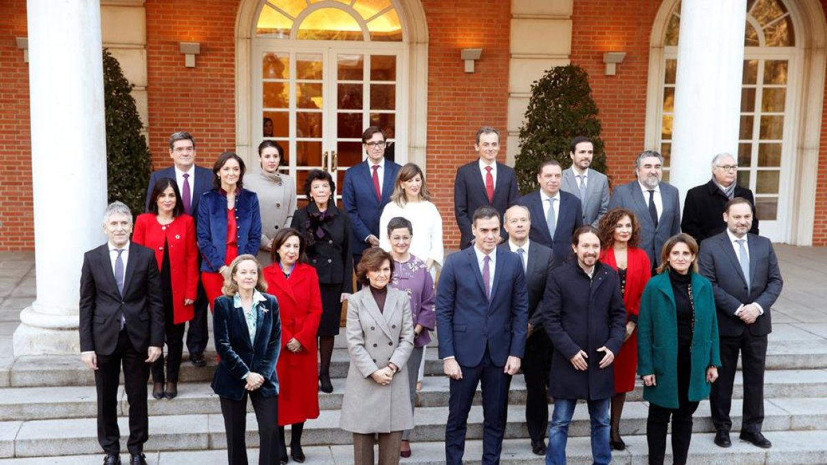 Los miembros del Ejecutivo del Gobierno español.