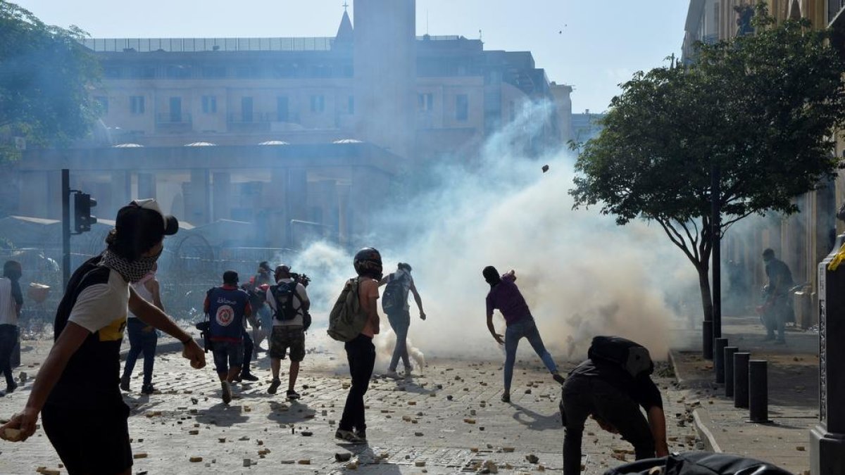 Enfrontaments entre manifestants i les forces de seguretat, aquest cap de setmana a Beirut.