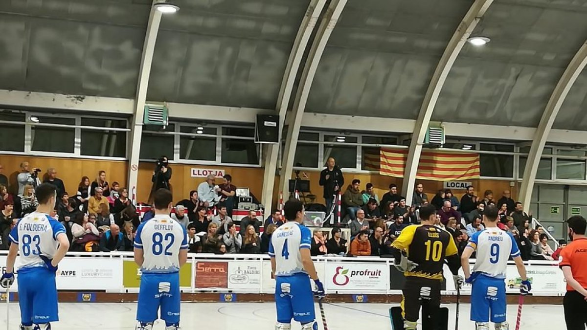 El Llista, ayer en los instantes previos al inicio del partido en Palafrugell.