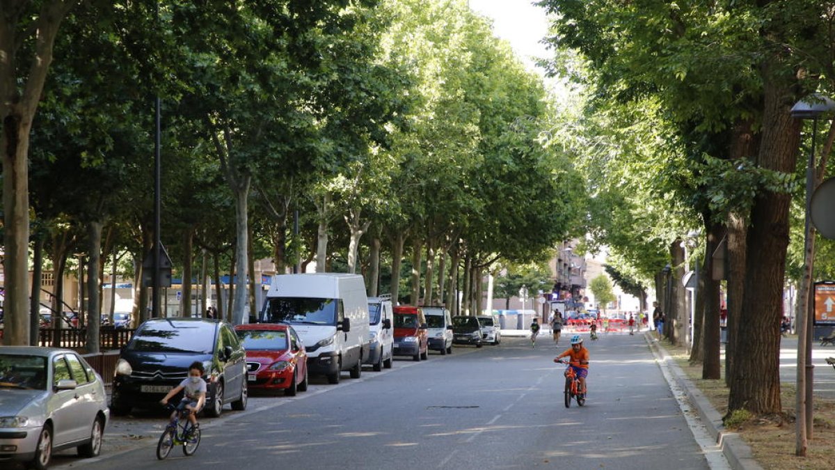 Un dels carrers que la Paeria converteix en zona de vianants els caps de setmana.