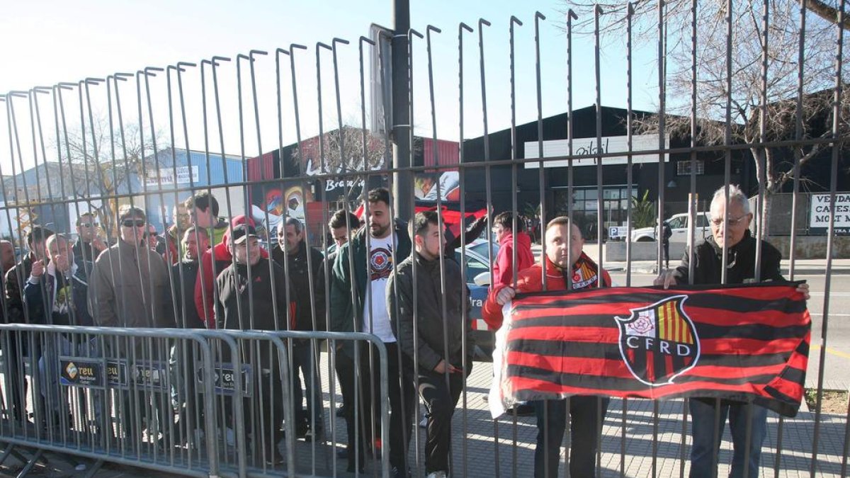 Una protesta recent de seguidors del Reus.