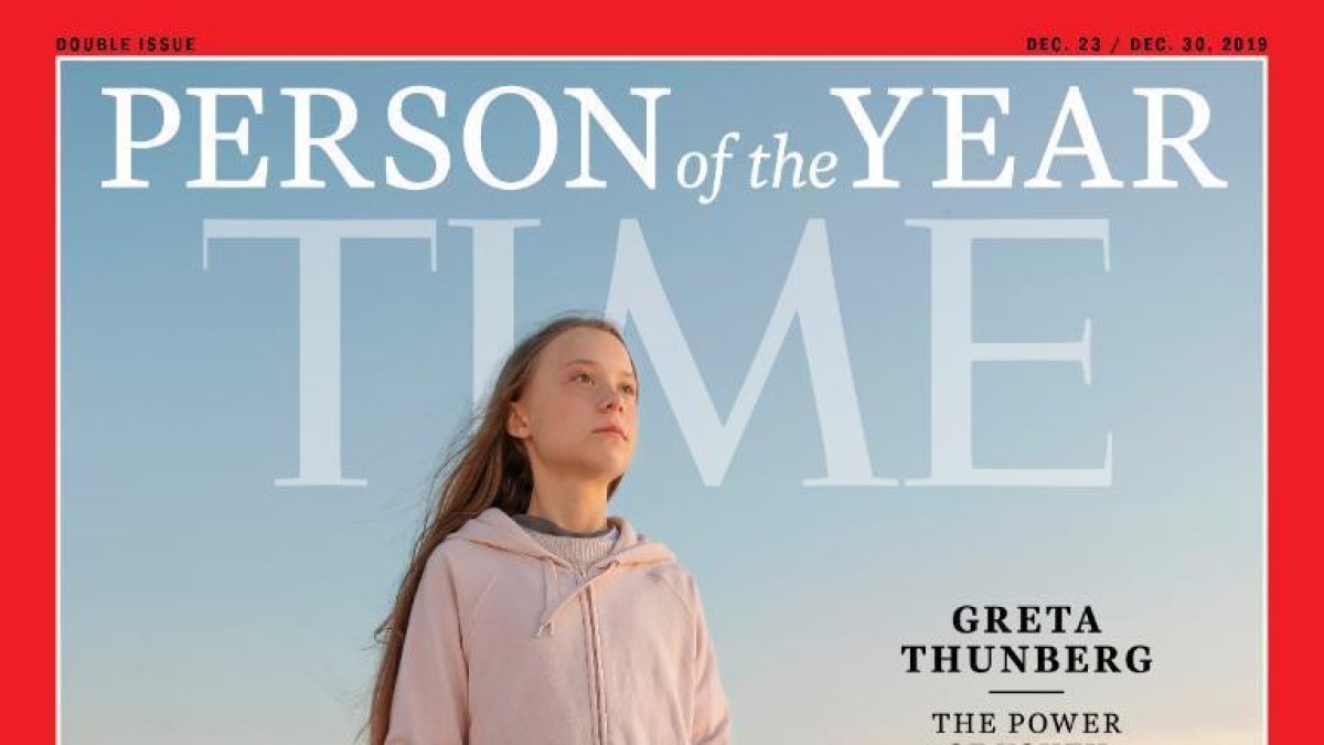 Portada de la revista Time, con Greta Thunberg como 'persona del año'