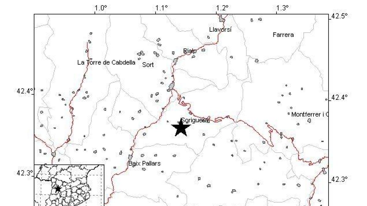 Un terratrèmol de magnitud 2,6 es deixa sentir al Pallars Sobirà