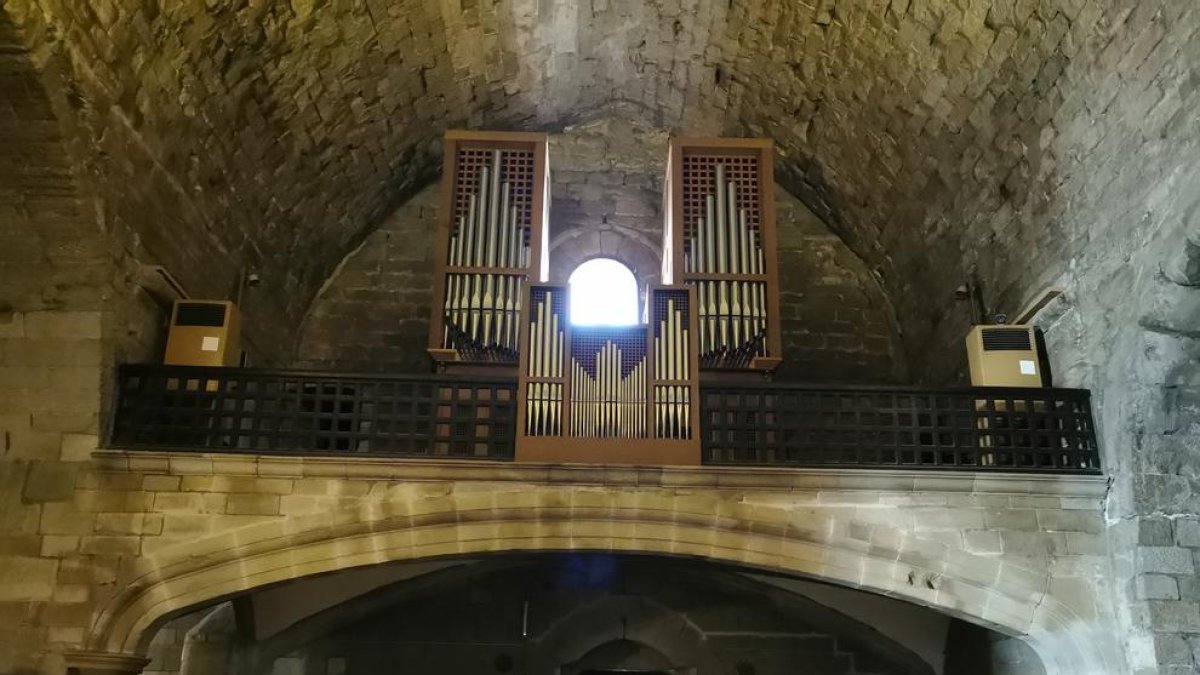 L’arc del cor de Sant Llorenç, reparat després d’unes obres d’urgència