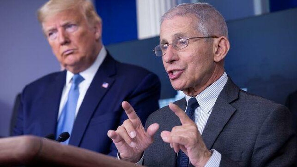 Imagen de archivo de Anthony Fauci con Donald Trump. 