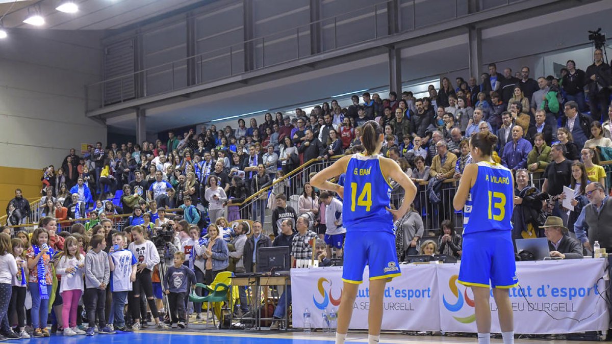 Bahí y Vilaró, despidiendo la temporada tras caer ante el Girona.