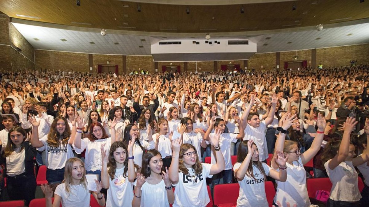 Un dels dos concerts que van omplir l’aforament del Gran Teatre de la capital de la Segarra.