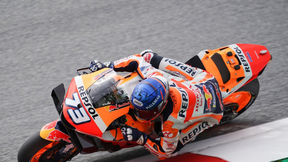 Àlex Márquez durante la primera sesión de entrenamientos en el circuito de Spielberg.