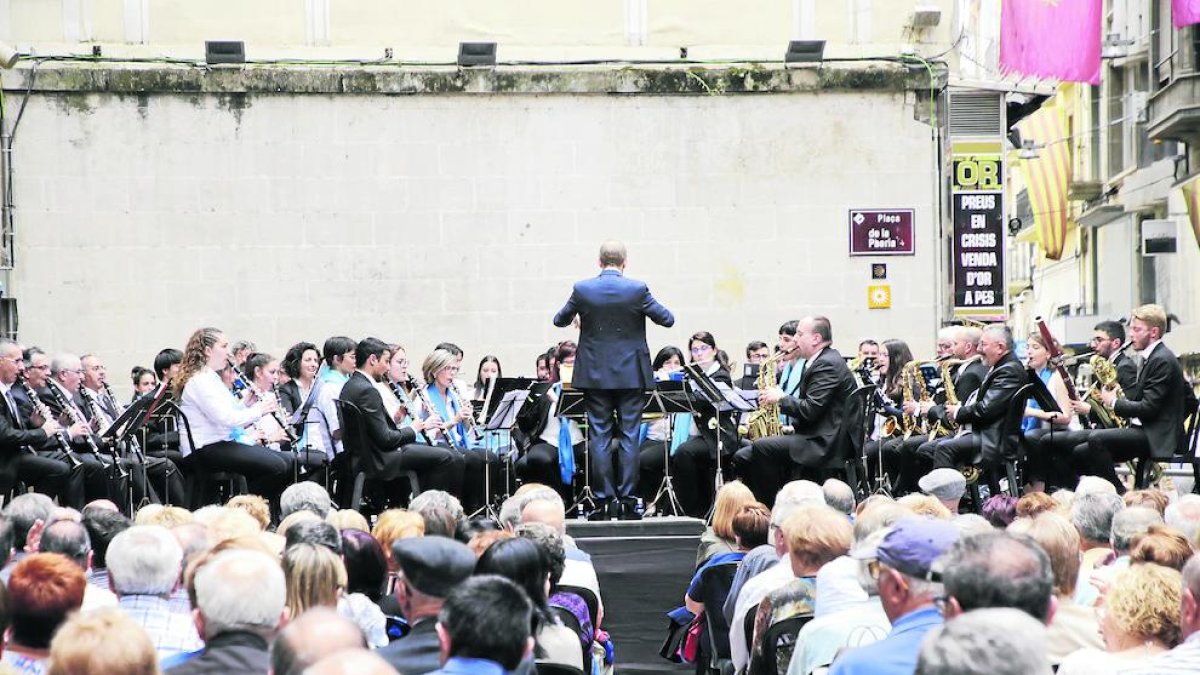 Concert de festa major de la Banda Municipal de Lleida, ahir.
