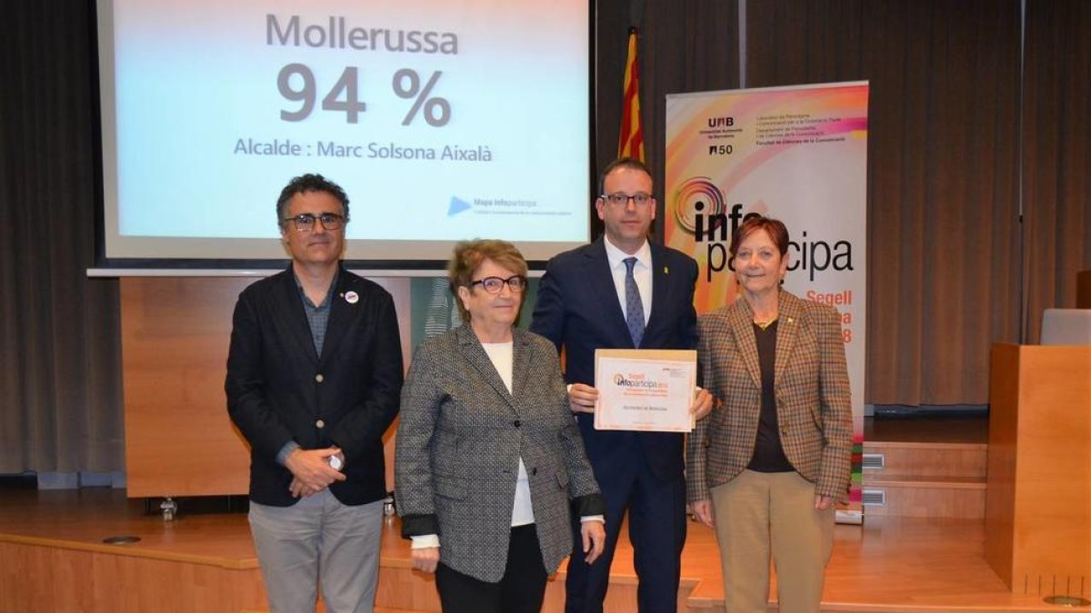 Mollerussa i Bell-lloc distingides amb el segell InfoParticipa 2018