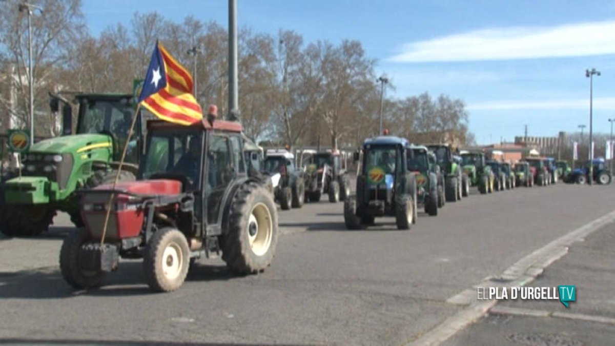 Tractorada a Lleida en defensa del sector