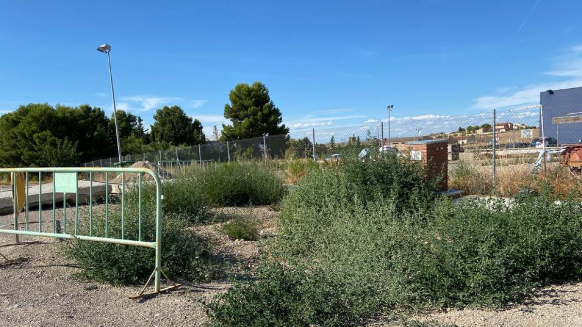 Imatge de l’estat de la zona d’autocaravanes de les Borges.