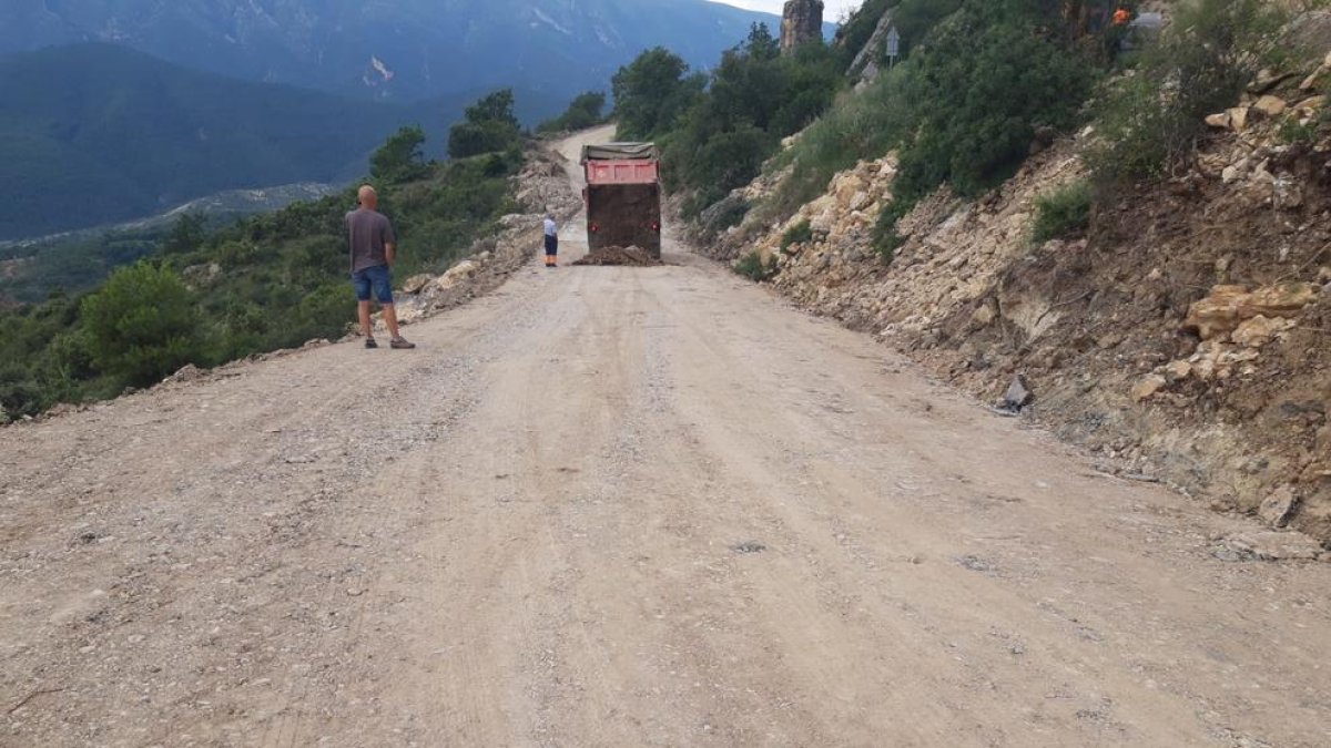 Últimos trabajos en la variante antes de abrirla hoy. 