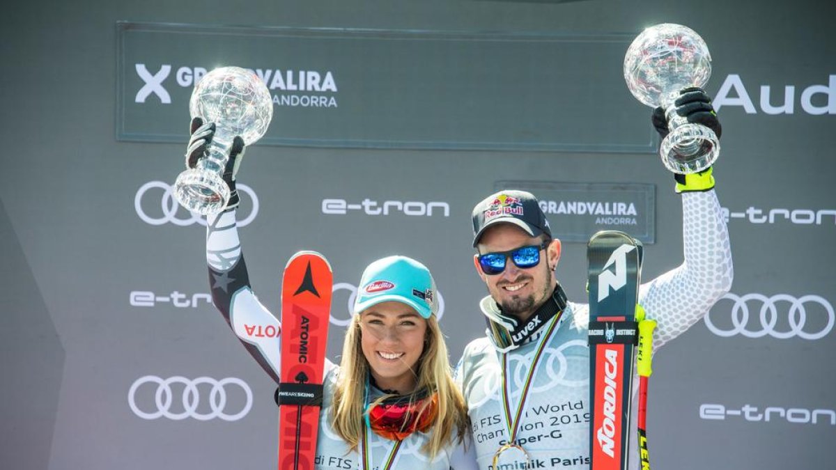 Mikaela Shiffrin y Dominik Paris.