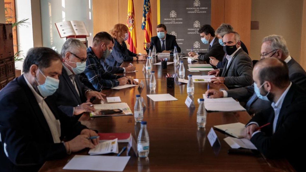 Planas se reunió ayer con organizaciones agrarias valencianas.