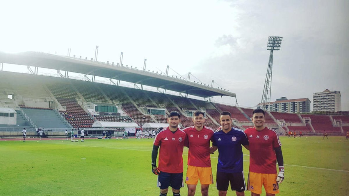 El leridano Borja Álvarez, en el estadio de su nuevo club en Hong Kong.