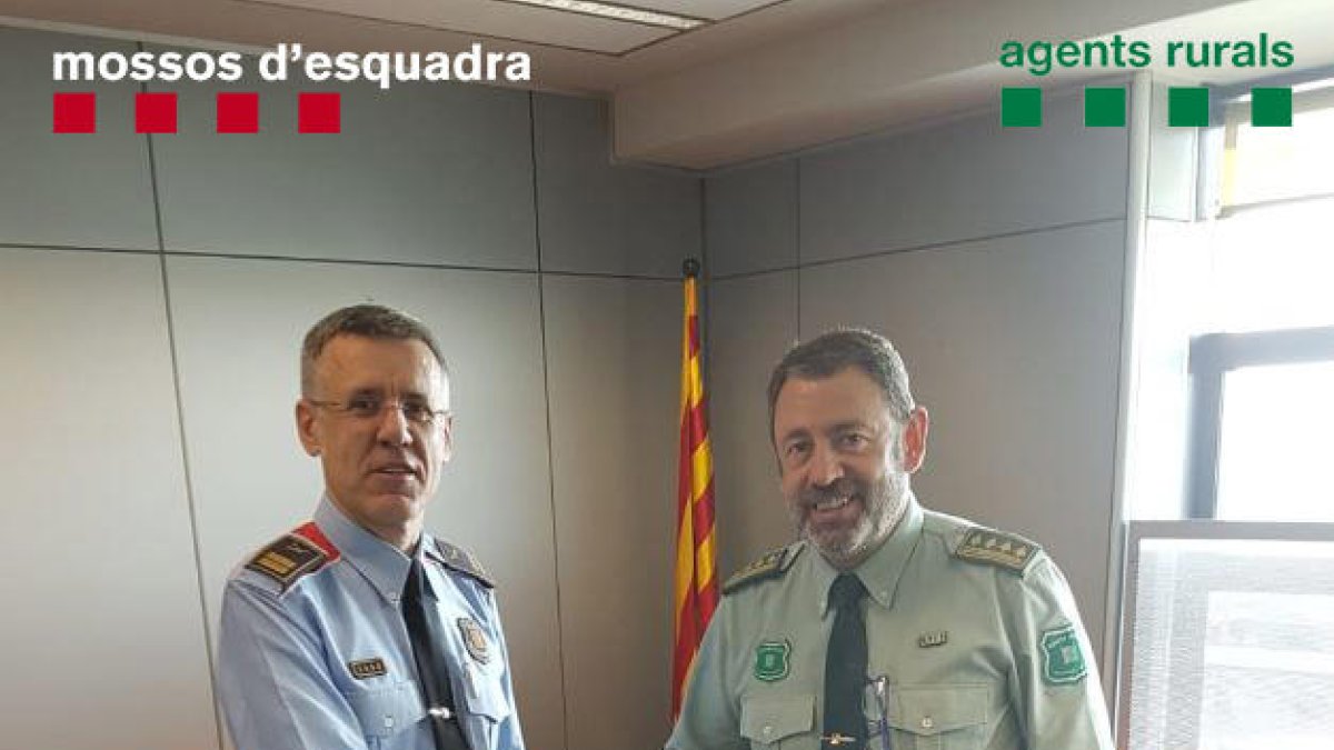 Miquel Esquius, de Mossos, y Josep Antoni Mur, de Rurales. 