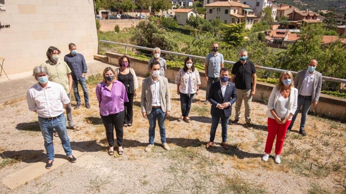 El encuentro de alcaldes republicanos con Torrent y Aragonès.