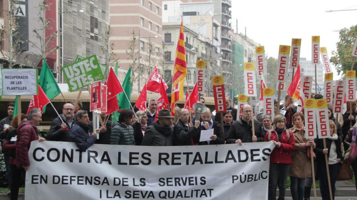 Imagen de archivo de una protesta de empleados públicos.