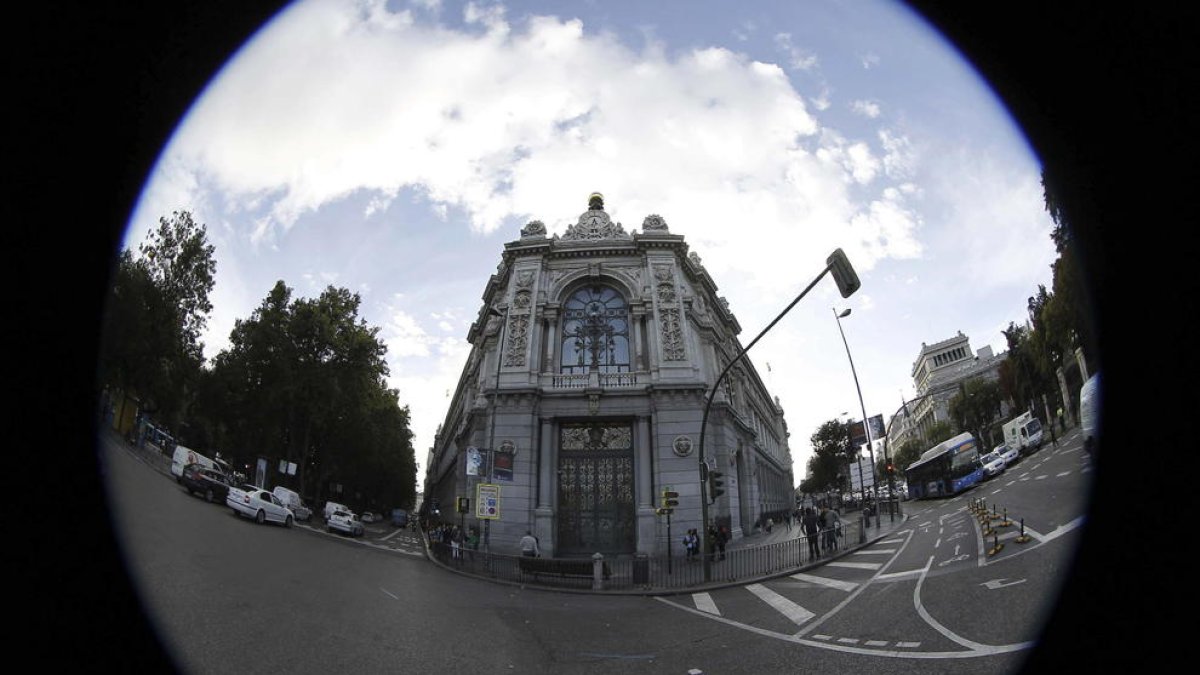 Imagen de la fachada del edificio del Banco de España en Madrid.