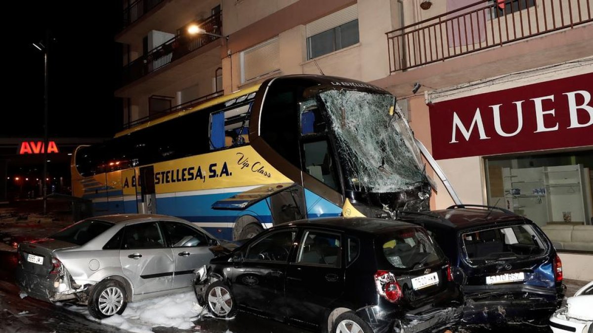 Imagen del accidente del viernes en Estella-Lizarra, en Navarra.