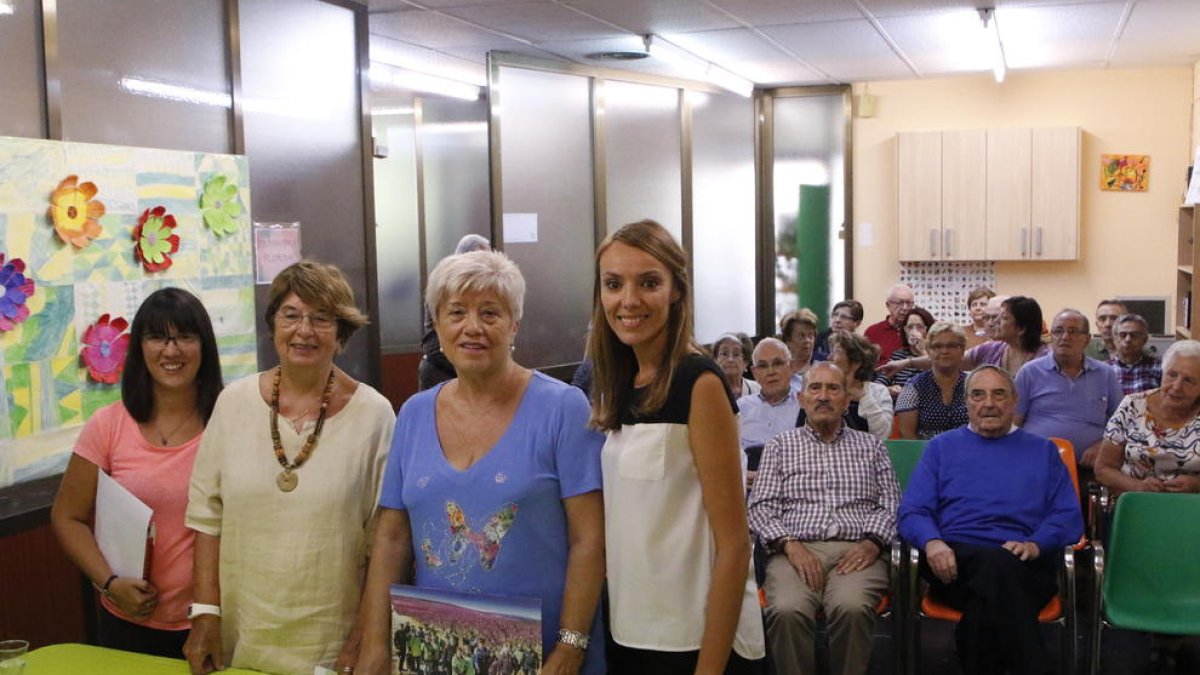 Un momento de la presentación de los actos del Día Mundial del Alzheimer, ayer en Lleida. 