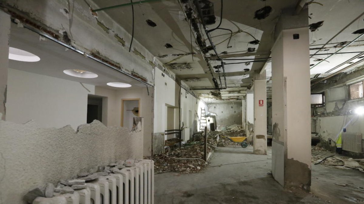 Imatge de demolicions interiors efectuades el mes de maig passat.