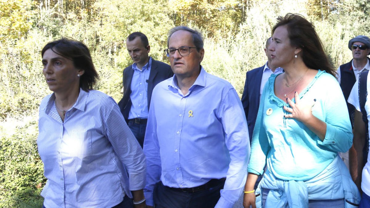 Torra ha participado en la columna gerundense de las 'Marxes per la Llibertat'